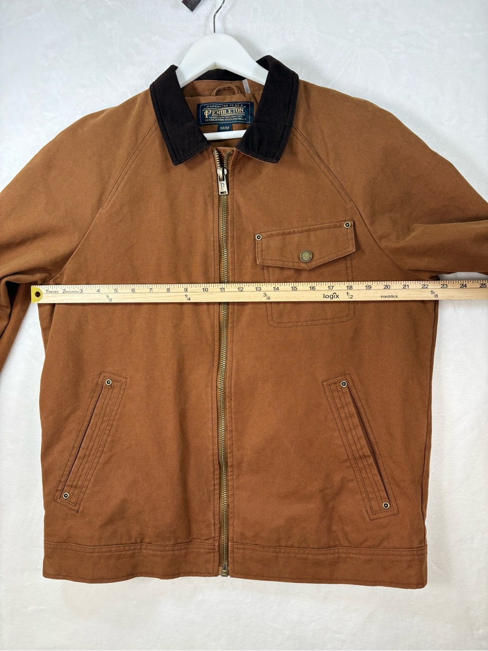Pendleton Wild Horse Canvas Jacket Medium Brown Workwear Ranch Coat - Picture 9 of 10
